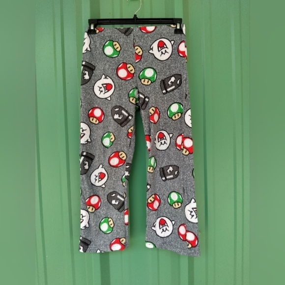 Boy's Nintendo Super Mario Pajama Pants Bottoms PJs Size 8 Toad Boo - Picture 1 of 5